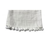 Anthropologie Etienne Linen Pants with Pom-Pom Trim - Size M