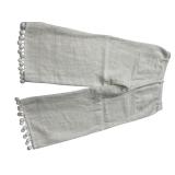 Anthropologie Etienne Linen Pants with Pom-Pom Trim - Size M