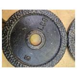 A Pair of 5LB -One -Inch Weight Plates (USED)