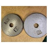 A Pair of 5LB -One -Inch Weight Plates (USED)