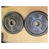 A Pair of 5LB -One -Inch Weight Plates (USED)