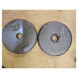 A Pair of 5LB -One -Inch Weight Plates (USED)