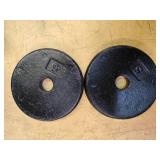 A Pair of 5LB -One -Inch Weight Plates (USED)
