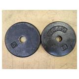 A Pair of 5LB -One -Inch Weight Plates (USED)