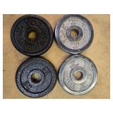 A lot of Four 2.5LB -One -Inch Weight Plates (USED)