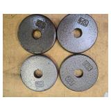 A lot of Four 2.5LB -One -Inch Weight Plates (USED)