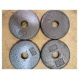 A lot of Four 2.5LB -One -Inch Weight Plates (USED)