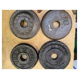 A lot of Four 2.5LB -One -Inch Weight Plates (USED)