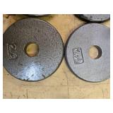 A lot of Four 2.5LB -One -Inch Weight Plates (USED)
