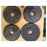 A lot of Four 2.5LB -One -Inch Weight Plates (USED)