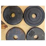 A lot of Four 2.5LB -One -Inch Weight Plates (USED)