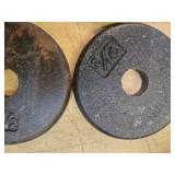 A lot of Four 2.5LB -One -Inch Weight Plates (USED)
