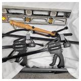 Squeeze Clamps-2 Aluminum Levels-Hand Trap Thrower