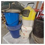 Lot of Minnow Buckets/Traps/Aerator/Knee High Boots