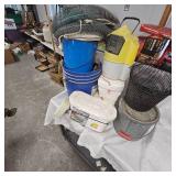 Lot of Minnow Buckets/Traps/Aerator/Knee High Boots