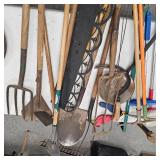 Lot of Misc Scrapers, Shovels, Hoe, Etc