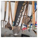 Lot of Misc Scrapers, Shovels, Hoe, Etc