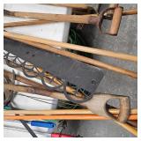 Lot of Misc Scrapers, Shovels, Hoe, Etc