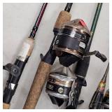 Lot of 6 Rod and Reel Combos
