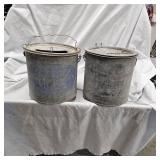 (2) Steel Minnow Buckets