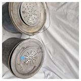 (2) Steel Minnow Buckets