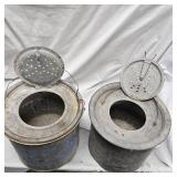 (2) Steel Minnow Buckets