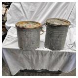 (2) Steel Minnow Buckets