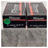 2 Boxes 357 Magnum, 100 Rounds Total