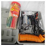 12 Volt Portable Air Compressor and 1050 Pack of Zip Ties