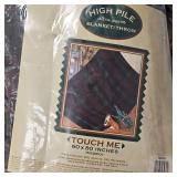 3-As New Woven Throw Blankets with Folding Clothes Dry Rack