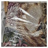 3-As New Woven Throw Blankets with Folding Clothes Dry Rack