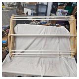 3-As New Woven Throw Blankets with Folding Clothes Dry Rack