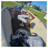 Red Lund Boat Boat with 25HP Mercury, Electric Start(needs solenoid) w/Trailer