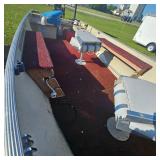 Red Lund Boat Boat with 25HP Mercury, Electric Start(needs solenoid) w/Trailer