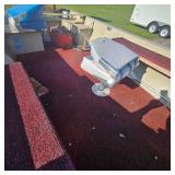 Red Lund Boat Boat with 25HP Mercury, Electric Start(needs solenoid) w/Trailer