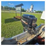 Red Lund Boat Boat with 25HP Mercury, Electric Start(needs solenoid) w/Trailer