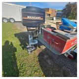 Red Lund Boat Boat with 25HP Mercury, Electric Start(needs solenoid) w/Trailer