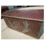 Antique Immigrant Trunk 1827