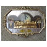Antique Last Supper, Painted Metal Frame