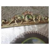 Antique Last Supper, Painted Metal Frame