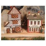 (8) Dickens Village Series Christmas Village Buildings - All Have Boxes!
