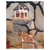 (8) Dickens Village Series Christmas Village Buildings - All Have Boxes!