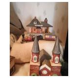(8) Dickens Village Series Christmas Village Buildings - All Have Boxes!