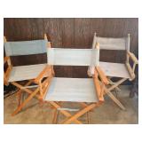Three "Director" Folding Canvas Chairs