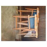 Three "Director" Folding Canvas Chairs
