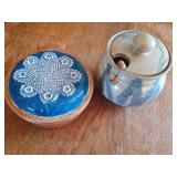 Pottery: Honey Pot & Soup Bowl w/Lid