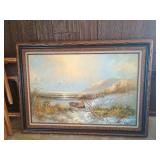 Beautiful Giant Seaside Oil Painting "Engel"