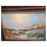 Beautiful Giant Seaside Oil Painting "Engel"