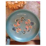 Beautiful Blue Scandinavian Rosemaling & Wheat Weavings