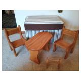 Medium Bin w/ Cusioned Lid & Doll Furniture